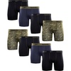 image:imageReebok Mens Boxer Briefs 8 Pack Soft Athletic Boxers with Contour Pouch  Smooth Soft Feel Designed for Everyday Comfort Elastic Waistband Stays in Place Without IrritationBlackGreyCamoBlack