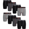 image:imageReebok Mens Boxer Briefs 8 Pack Soft Athletic Boxers with Contour Pouch  Smooth Soft Feel Designed for Everyday Comfort Elastic Waistband Stays in Place Without IrritationBlackDark GreyBlackLight Grey