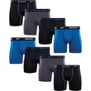 image:imageReebok Mens Boxer Briefs 8 Pack Soft Athletic Boxers with Contour Pouch  Smooth Soft Feel Designed for Everyday Comfort Elastic Waistband Stays in Place Without IrritationBlackBlueBlackGrey