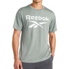 image:imageReebok Mens Byron Short Sleeve Crewneck TShirt Standard Fit Lightweight Poly FabricVintage Moss Heather