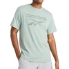 image:imageReebok Mens Logo TShirt Standard Fit Lightweight CottonPoly Jersey FabricIceberg Green