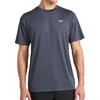 image:imageReebok Mens Reflective Small Logo Crewneck TShirt Standard Fit Lightweight Cool Touch Jersey FabricEbony Heather  Lightning