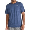 image:imageReebok Mens Reflective Small Logo Crewneck TShirt Standard Fit Lightweight Cool Touch Jersey FabricWashed Indigo Heather  Showdown