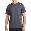 image:imageReebok Mens Small Logo Short Sleeve Crewneck TShirt Standard Fit Breathable Lightweight Stretch Knit FabricEbony Heather  Horizon