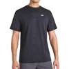 image:imageReebok Mens Strike Short Sleeve Crewneck TShirt Standard Fit Lightweight Stretch Poly Jersey FabricBlack Heather