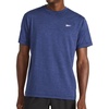 image:imageReebok Mens Strike Short Sleeve Crewneck TShirt Standard Fit Lightweight Stretch Poly Jersey FabricVector Navy Heather