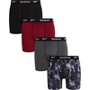 image:imageReebok Mens Underwear  4 Pack Performance Mens Boxer Briefs with Pouch  Stay Confident from Gym to Office QuickDry Fabric Wicks Away Moisture So Sweat Is Never a DistractionBlackTibetan RedBlackened PearlBlack Print