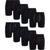 image:imageReebok Mens Underwear  8 Pack Performance Mens Boxer Briefs with Fly  Added Coverage Helps Prevent RideUp Stay Dry and Comfortable with Fabric Designed for AllDay MovementBlack