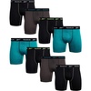 image:imageReebok Mens Underwear  8 Pack Performance Mens Boxer Briefs with Pouch  Breathable Comfort Pulls Sweat Away from Skin Precise Inseam Sizing Built for AllDay PerformanceBlackCharcoalGreen