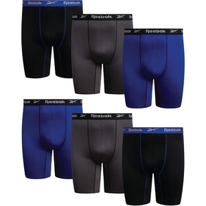 image:imageReebok Mens Boxer Briefs  6 Pack Big amp Tall Performance Mens Underwear  Extra Thigh Coverage for a Secure Feel During Work and Workouts Smooth Design Helps Reduce IrritationCobalt BlueBlackDark Grey
