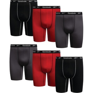 image:imageReebok Mens Boxer Briefs  6 Pack Big amp Tall Performance Mens Underwear  Extra Thigh Coverage for a Secure Feel During Work and Workouts Smooth Design Helps Reduce IrritationBlackChinese RedDark Grey