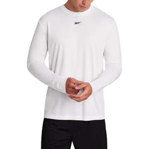image:imageReebok Mens Id Train Long Sleeve Tech Crewneck TShirtWhite