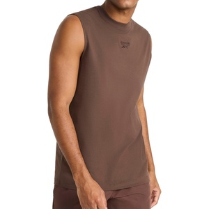 image:imageReebok Mens Legacy Sleeveless Crewneck Tank Top Standard Fit Lightweight CottonPoly Jersey FabricBracken