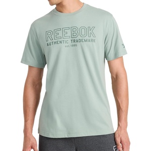 image:imageReebok Mens Mil Spec Short Sleeve TShirt Standard Fit Lightweight CottonPoly Jersey FabricIceberg Green