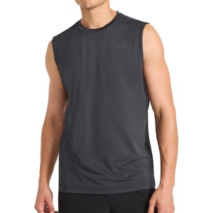 image:imageReebok Mens Muscle Performance Crewneck Tank TopBlack Heather  Gains Performance