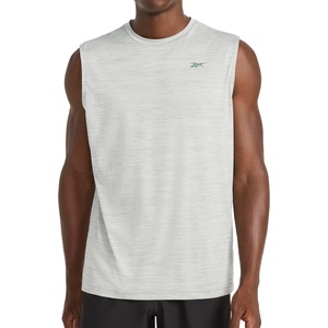 image:imageReebok Mens Muscle Performance Crewneck Tank TopIceberg Green Heather  Gains