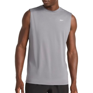image:imageReebok Mens Muscle Performance Crewneck Tank TopQuietshade Heather  Gains Performance