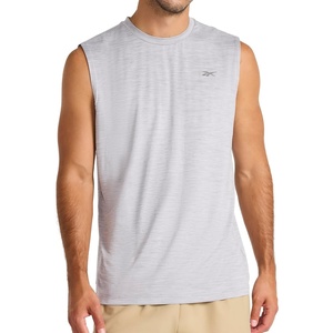 image:imageReebok Mens Muscle Performance Crewneck Tank TopSleet Heather  Gains