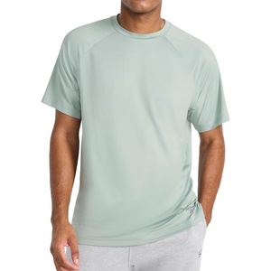 image:imageReebok Mens Reflective Small Logo Crewneck TShirt Standard Fit Lightweight Cool Touch Jersey FabricIceberg Green  Sonic Bolt
