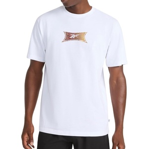 image:imageReebok Mens Short Sleeve Crewneck TShirt Standard Fit Lightweight 100 Cotton FabricWhite  Hype