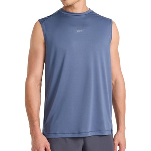 image:imageReebok Mens Sleeveless Muscle Tank SingletWashed Indigo  Warmup