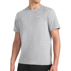 image:imageReebok Mens Strike Short Sleeve Crewneck TShirt Standard Fit Lightweight Stretch Poly Jersey FabricMedium Grey Heather