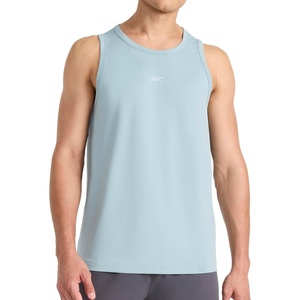 image:imageReebok Mens Triathlon Scoop Neck Tank Top Standard Fit Lightweight CottonPoly Jersey FabricSlate