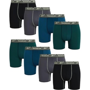 image:imageReebok Mens Underwear  8 Pack Performance Mens Boxer Briefs with Pouch  Breathable Comfort Pulls Sweat Away from Skin Precise Inseam Sizing Built for AllDay PerformanceRain ForestBlackLegion BlueBlackened Pearl