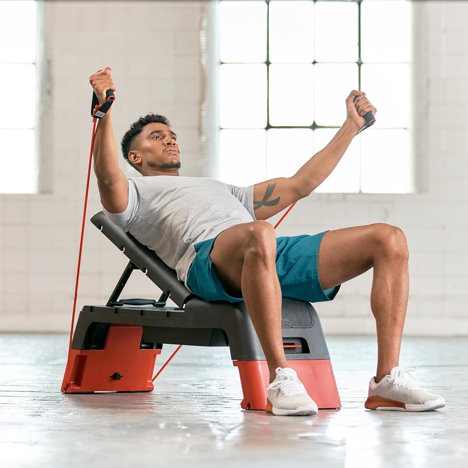 image:imageReebok Adjustable Weight Bench and Workout Deck Multipurpose Fitness Home Gym Bench for All Types of Training 20 Bench ConfigurationsRed