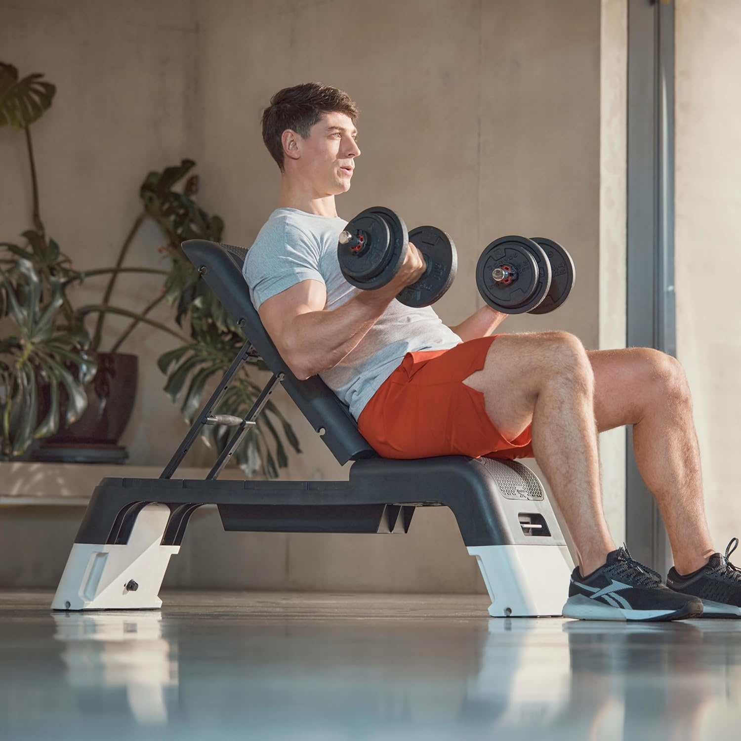 image:imageReebok Adjustable Weight Bench and Workout Deck Multipurpose Fitness Home Gym Bench for All Types of Training 20 Bench ConfigurationsWhite