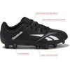 image:imageReebok Strike MG Youth Kids Soccer Cleats Boys and Girls Soccer Shoes Lace Up or Hook amp Loop Closure Indoor or Outdoor for Turf or GrassLace  BlackGrey