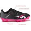 image:imageReebok Strike MG Youth Kids Soccer Cleats Boys and Girls Soccer Shoes Lace Up or Hook amp Loop Closure Indoor or Outdoor for Turf or GrassLace  BlackWhitePink