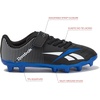 image:imageReebok Strike MG Youth Kids Soccer Cleats Boys and Girls Soccer Shoes Lace Up or Hook amp Loop Closure Indoor or Outdoor for Turf or GrassStrap  BlackWhiteBlue