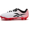 image:imageReebok Strike MG Youth Kids Soccer Cleats Boys and Girls Soccer Shoes Lace Up or Hook amp Loop Closure Indoor or Outdoor for Turf or GrassStrap  Footwear WhiteRival RedBlack