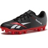 image:imageReebok Strike MG Youth Kids Soccer Cleats Boys and Girls Soccer Shoes Lace Up or Hook amp Loop Closure Indoor or Outdoor for Turf or GrassLace  BlackRed