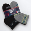 image:imageReebok Boys Quarter Socks 6 Pack Performance Quarter Cut Athletic SocksBlackGrey Logo