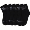 image:imageReebok Boys Quarter Socks 6 Pack Performance Quarter Cut Athletic SocksBlackWhite Logo