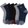 image:imageReebok Boys Quarter Socks 6 Pack Performance Quarter Cut Athletic SocksDark DenimGrey