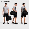 image:imageReebok Compact Carry On Gym Duffle Bag for Women amp Men Adjustable StrapWarrior II All Black