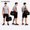 image:imageReebok Compact Carry On Gym Duffle Bag for Women amp Men Adjustable StrapWarrior II Black With Pink Logo