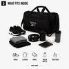 image:imageReebok Compact Carry On Gym Duffle Bag for Women amp Men Adjustable StrapWarrior II Black With Pink Logo
