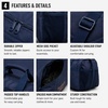 image:imageReebok Compact Carry On Gym Duffle Bag for Women amp Men Adjustable StrapWarrior II Indigo