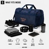 image:imageReebok Compact Carry On Gym Duffle Bag for Women amp Men Adjustable StrapWarrior II Indigo