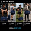 image:imageReebok Compact Carry On Gym Duffle Bag for Women amp Men Adjustable StrapWarrior II Indigo