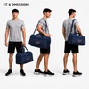 image:imageReebok Compact Carry On Gym Duffle Bag for Women amp Men Adjustable StrapWarrior II Indigo