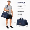 image:imageReebok Compact Carry On Gym Duffle Bag for Women amp Men Adjustable StrapWarrior II Indigo
