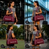 image:imageReebok Lightweight Unisex Carry On Gym Duffle Bag for Men amp Women SportsDenver  Black Cherry Silver