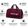 image:imageReebok Lightweight Unisex Carry On Gym Duffle Bag for Men amp Women SportsDenver  Black Cherry White