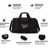 image:imageReebok Lightweight Unisex Carry On Gym Duffle Bag for Men amp Women SportsHamilton  Black Cherry Silver