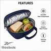 image:imageReebok Mens amp Womens Insulated Work Lunch Box Two Compartments with HandleQuinn Delta Navy